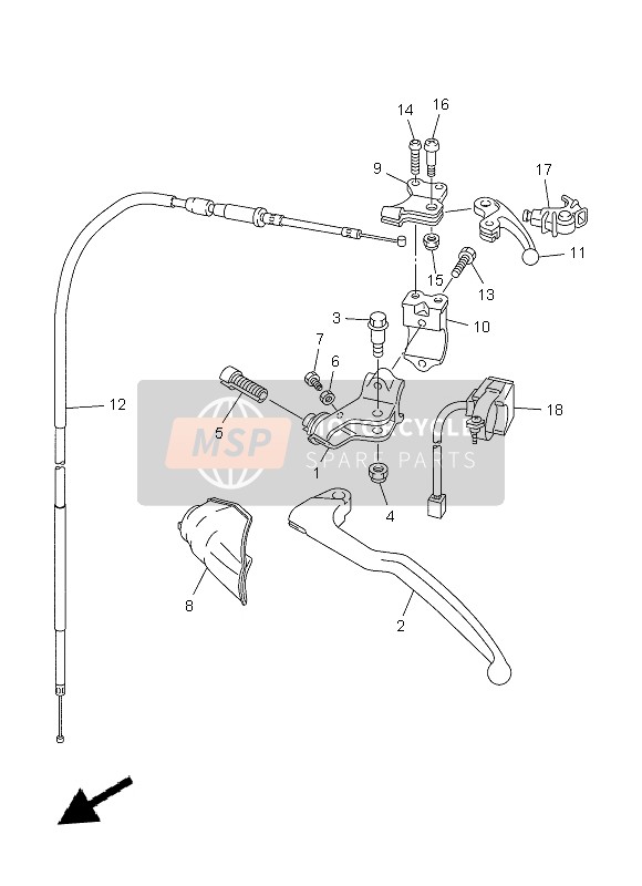 Yamaha YZ250F 2013 Handle Switch & Lever for a 2013 Yamaha YZ250F