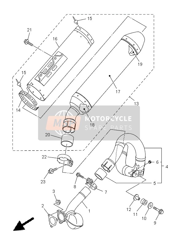 33D14750E000, Gruppo Silenziatore Di Scarico, Yamaha, 0