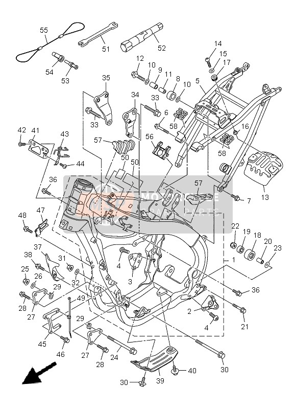 Yamaha YZ450F 2013 Frame for a 2013 Yamaha YZ450F