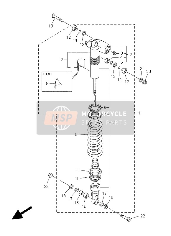 Yamaha YZ450F 2013 Rear Suspension for a 2013 Yamaha YZ450F