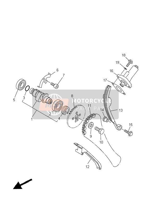 Yamaha TT-R125LWE 2013 Arbre À Cames & Chaîne pour un 2013 Yamaha TT-R125LWE