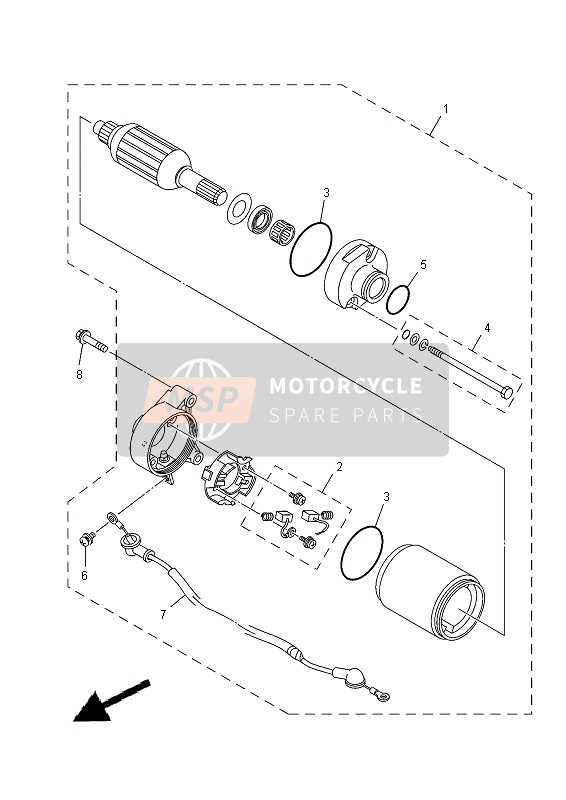 Yamaha TT-R125LWE 2013 Comenzando Motor 4 para un 2013 Yamaha TT-R125LWE