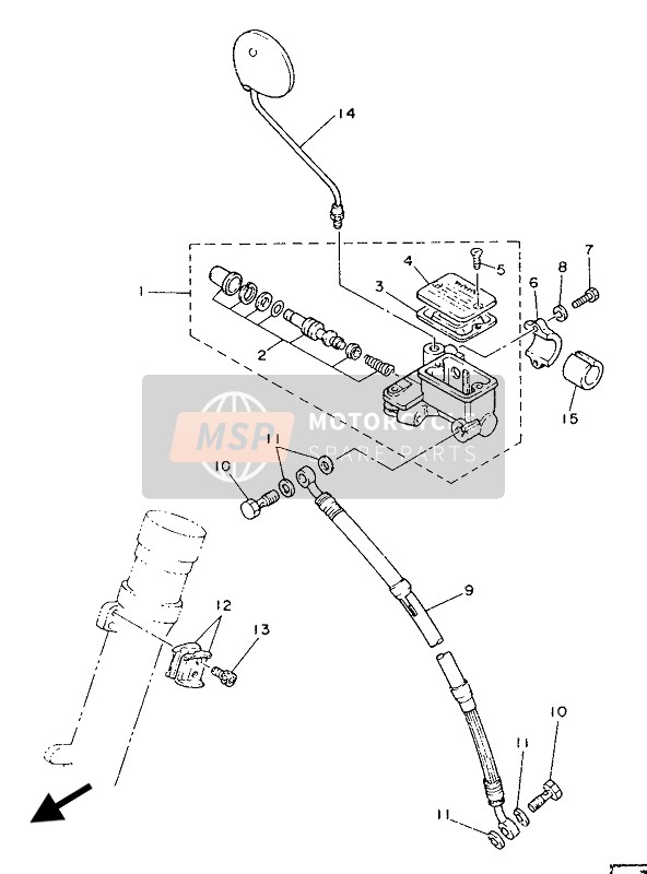 Yamaha IT200 1986 Front Master Cylinder for a 1986 Yamaha IT200