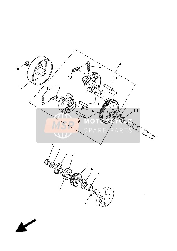 Yamaha PW50 2014 Clutch for a 2014 Yamaha PW50