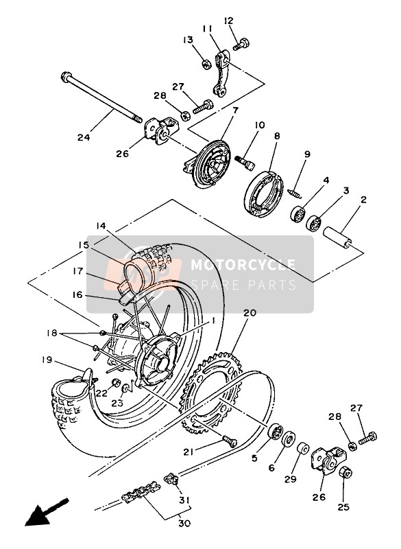 946816400100, Joint, Chain(3KX), Yamaha, 2