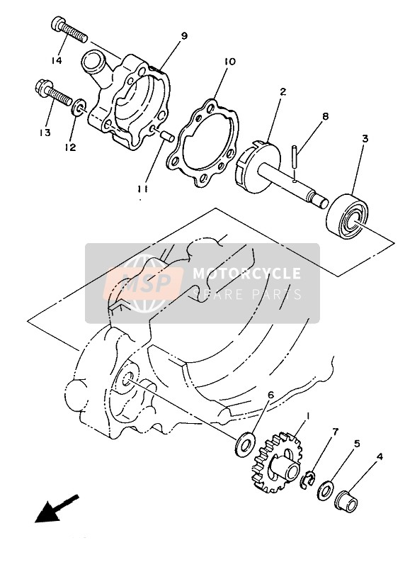 Yamaha YZ250 1986 Water Pump for a 1986 Yamaha YZ250