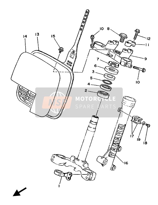 Yamaha YZ80 1987 Steering for a 1987 Yamaha YZ80