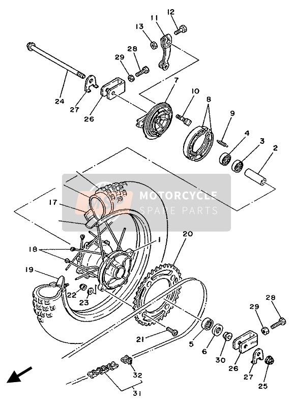 Roue arrière