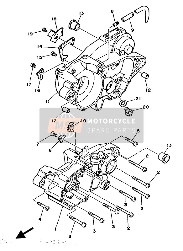 Yamaha YZ250 1987 Carter pour un 1987 Yamaha YZ250