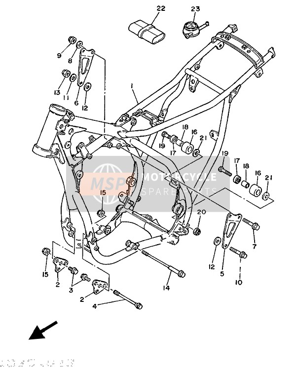 2HH221780000, Tensioner, Yamaha, 1