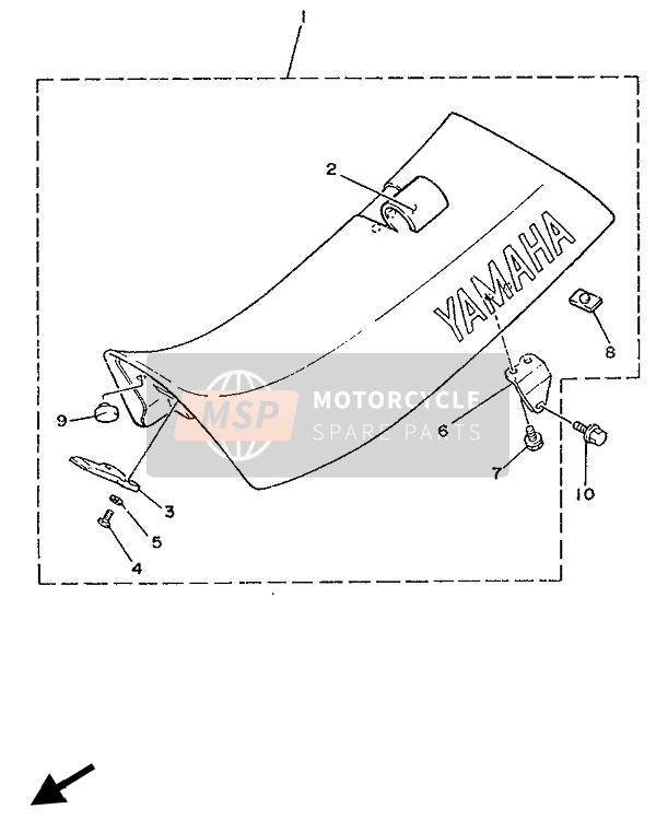 Yamaha YZ250 1987 Asiento para un 1987 Yamaha YZ250