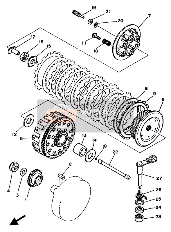 Yamaha YZ490 1987 Clutch for a 1987 Yamaha YZ490