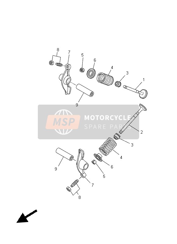 Yamaha TT-R50E 2014 Valve for a 2014 Yamaha TT-R50E