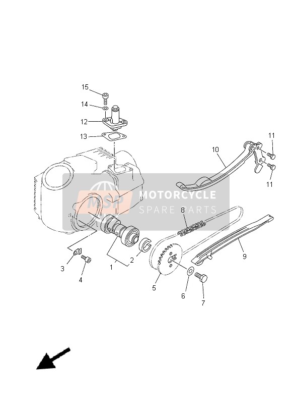 Yamaha TT-R50E 2014 Arbre À Cames & Chaîne pour un 2014 Yamaha TT-R50E