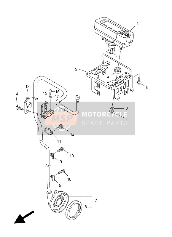 Yamaha WR250F 2014 Meter for a 2014 Yamaha WR250F