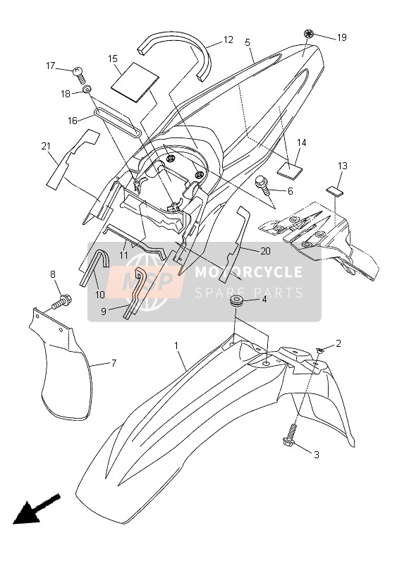 Yamaha WR250R 2014 KOTFLÜGEL für ein 2014 Yamaha WR250R