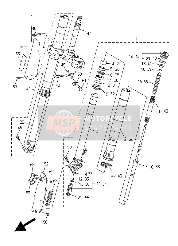 Yamaha WR250R 2014 Front Fork for a 2014 Yamaha WR250R