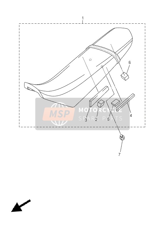 Yamaha WR250R 2014 Asiento para un 2014 Yamaha WR250R