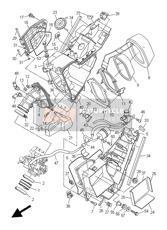 Yamaha WR250X 2014 Inlaat voor een 2014 Yamaha WR250X