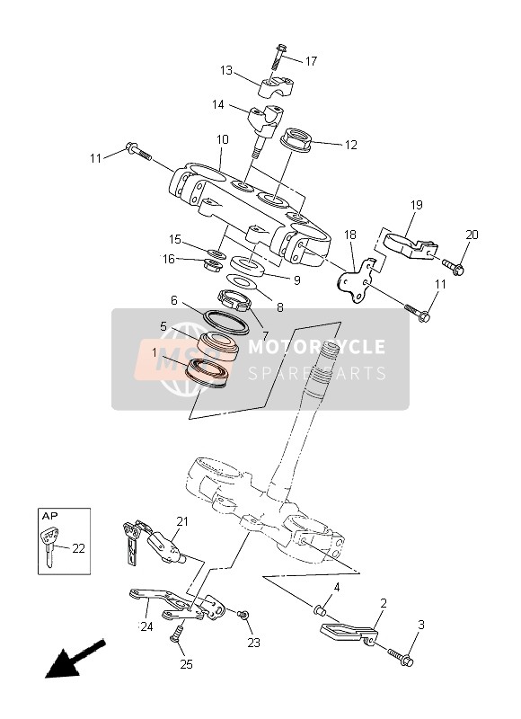 Yamaha WR450F 2014 LENKUNG für ein 2014 Yamaha WR450F