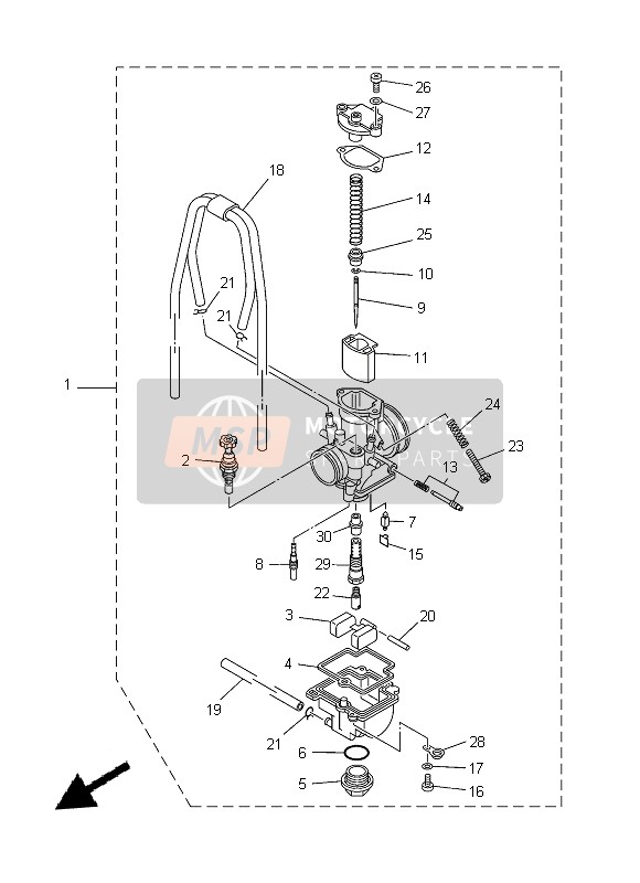 Yamaha YZ85LW 2014 Carburettor for a 2014 Yamaha YZ85LW