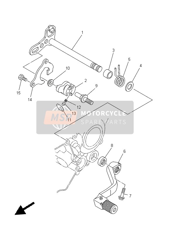 Yamaha YZ250 2014 SCHALTWELLE für ein 2014 Yamaha YZ250