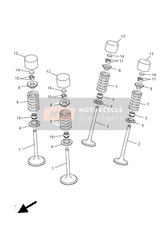 Yamaha YZ250F 2014 Valve for a 2014 Yamaha YZ250F