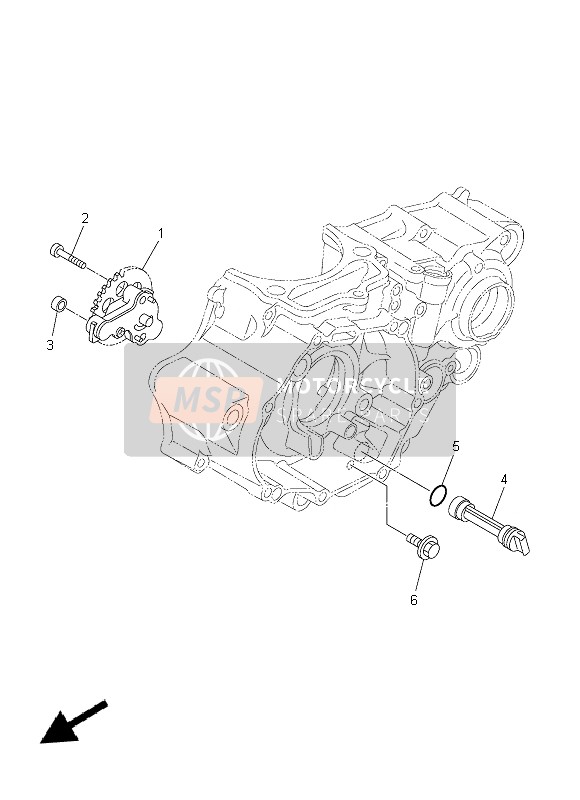 Yamaha YZ250F 2014 Oil Pump for a 2014 Yamaha YZ250F