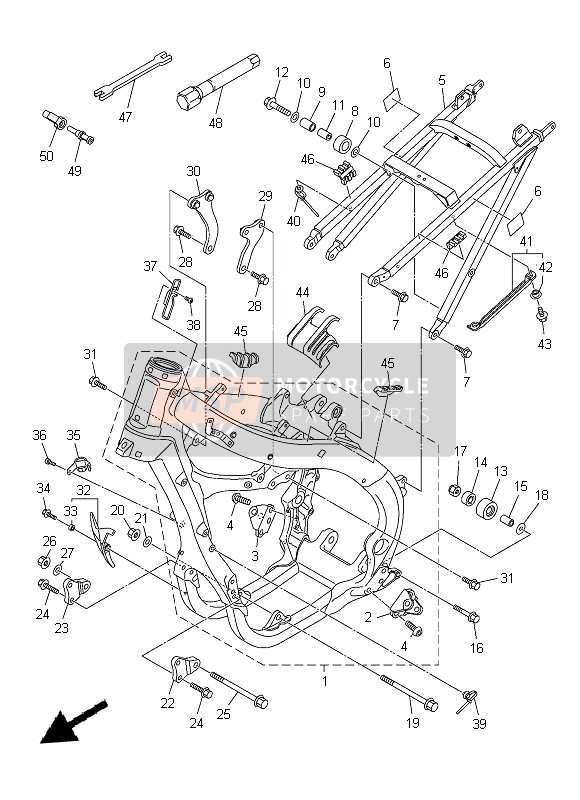 Yamaha YZ250F 2014 Frame for a 2014 Yamaha YZ250F