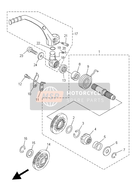 Yamaha YZ450F 2014 Antipasto per un 2014 Yamaha YZ450F