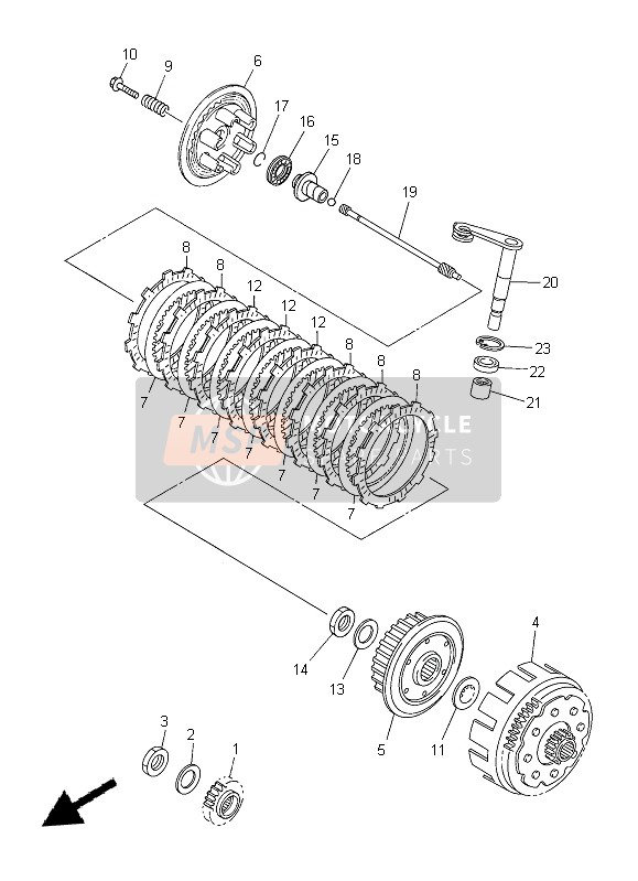 Yamaha YZ450F 2014 Embrayage pour un 2014 Yamaha YZ450F