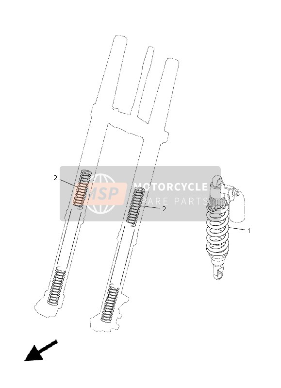 Yamaha YZ450F 2014 Alternativa per telaio per un 2014 Yamaha YZ450F