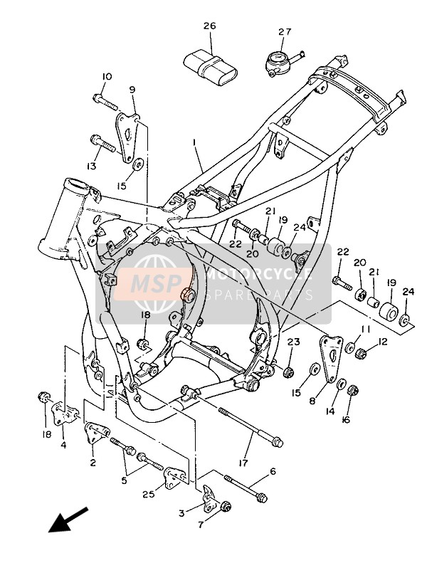 958171006500, Bolt,Flange, Yamaha, 0