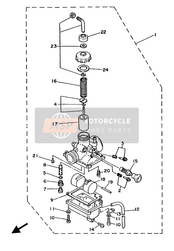 127141432200, Gicleur 110, Yamaha, 2