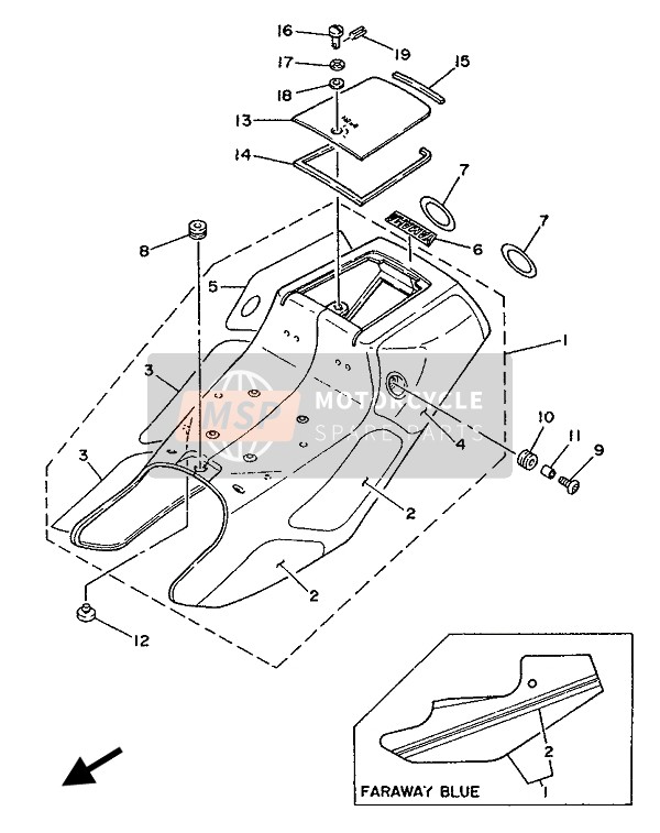 1M3271140000, Anschlag, Hauptstander, Yamaha, 1