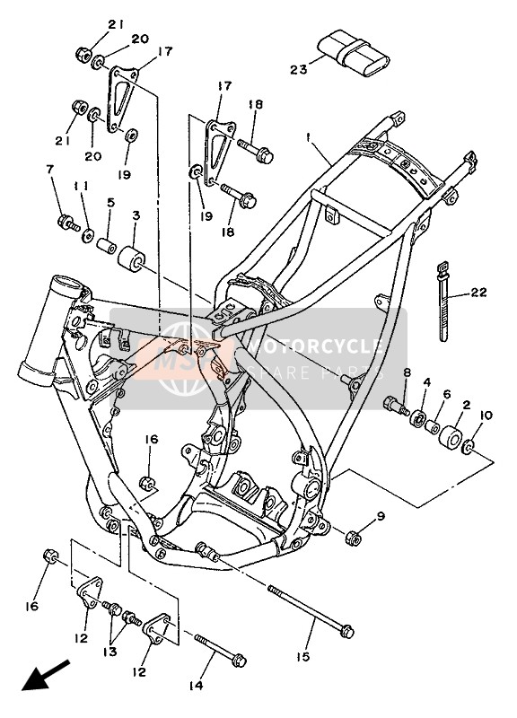 Yamaha YZ125 1988 Frame for a 1988 Yamaha YZ125