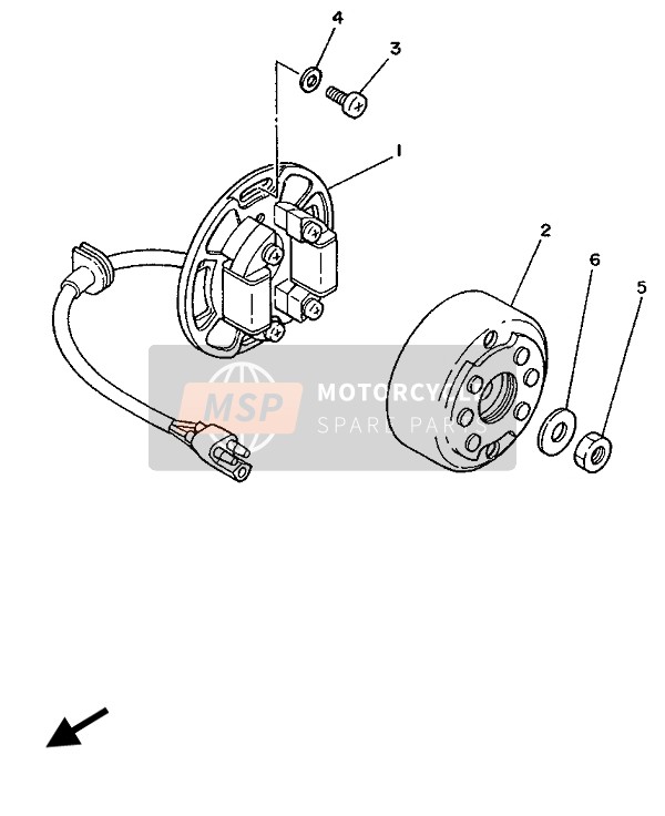 Yamaha YZ125 1988 Generator for a 1988 Yamaha YZ125