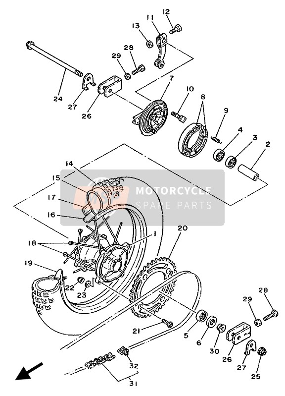 901090870500, Lagerpen, Yamaha, 2