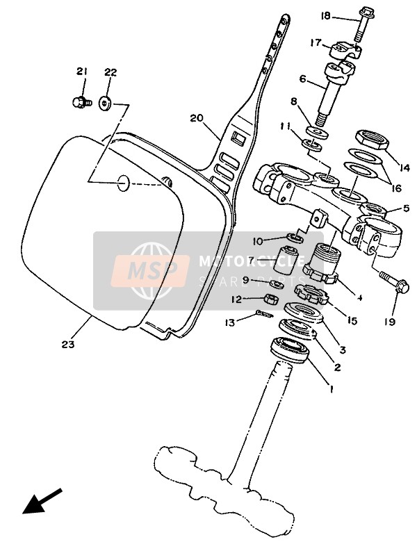 Yamaha YZ125 1989 Steering for a 1989 Yamaha YZ125