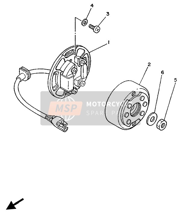 Yamaha YZ125 1989 Generator for a 1989 Yamaha YZ125