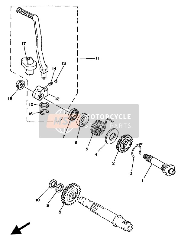 Yamaha YZ80 (LC & A) 1990 Inicio para un 1990 Yamaha YZ80 (LC & A)