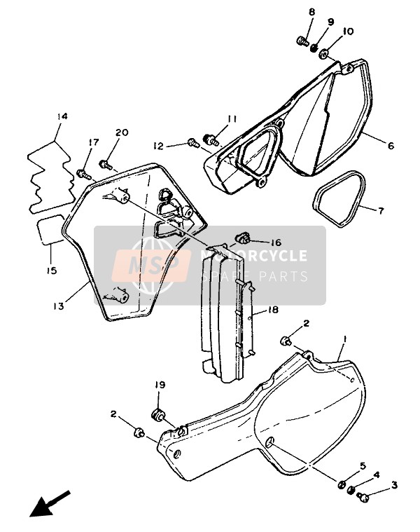 22W217910000, Ecrou, Yamaha, 2