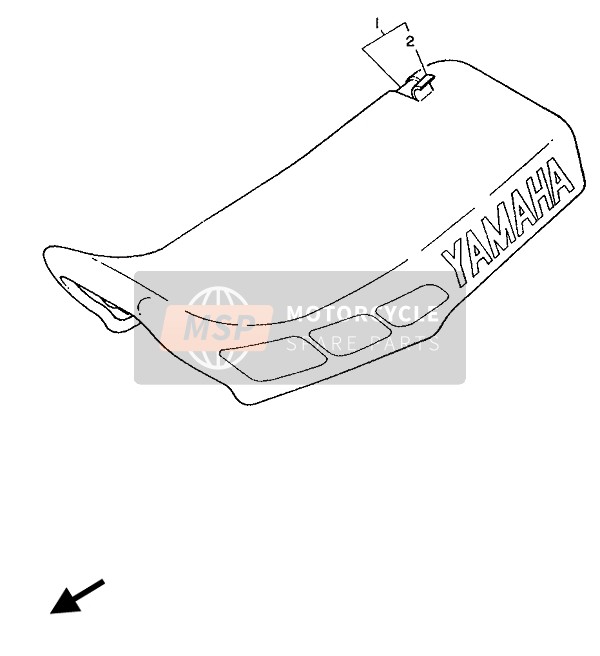 Yamaha YZ80 (LC & A) 1990 Asiento para un 1990 Yamaha YZ80 (LC & A)