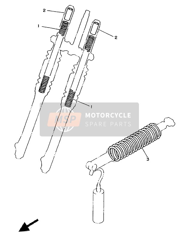 Yamaha YZ80 (LC & A) 1990 ALTERNATIV (CHASSIS & ELEKTRISCH) für ein 1990 Yamaha YZ80 (LC & A)