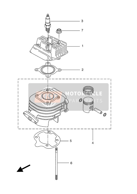 957070650000 Nut, Flange Part Yamaha - MSP