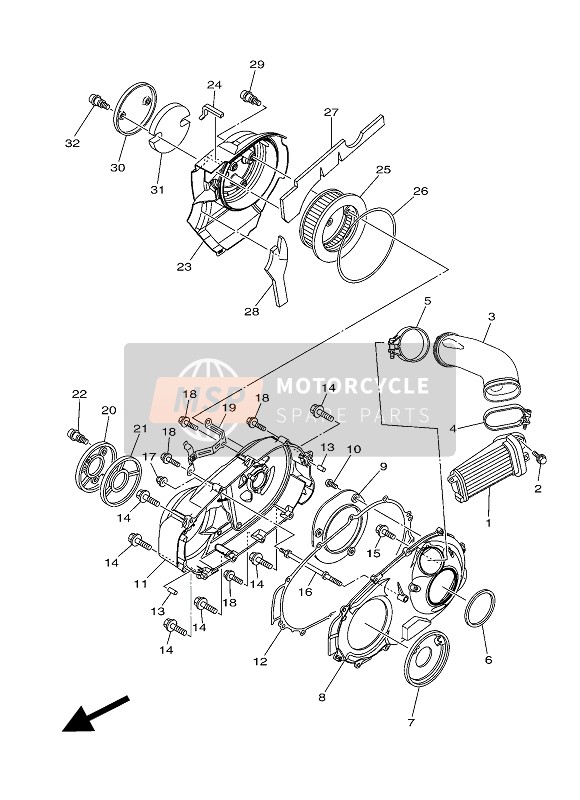950220804000 Bolt, Flange Part Yamaha - MSP