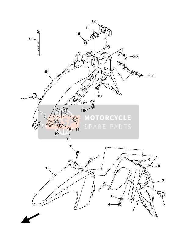 975220652000 Bolt, Hex. Head W/w Part Yamaha - MSP Acka balloon sleeve swim wear
