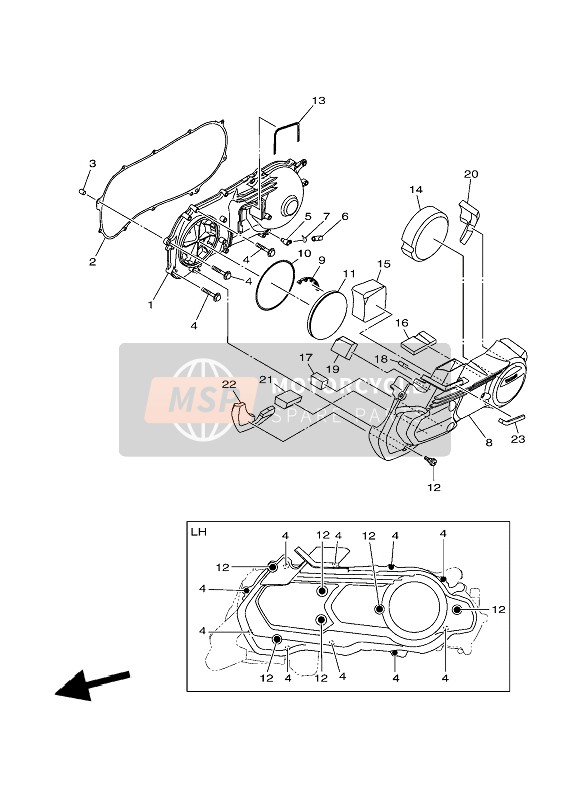 B65E54720000 Seal, Air Duct Part Yamaha - MSP