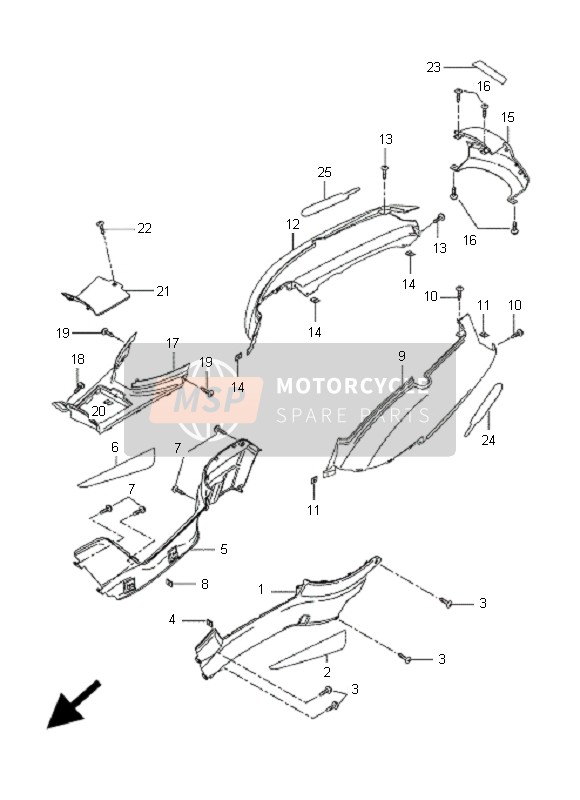 Cyleto Bremsbeläge Hinten Für YAMAHA VP300 Versity 2003-2006 - Halbmetallisch, Maße 94x37,3x7,5 Mm