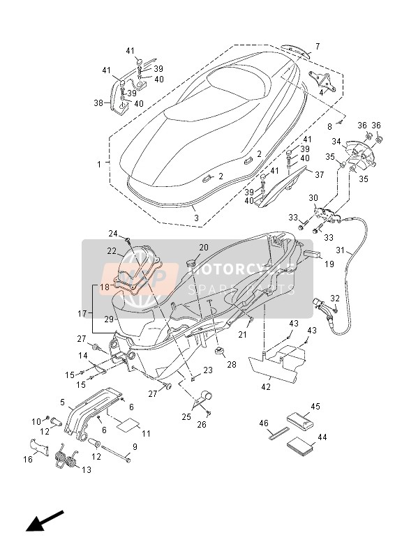 2ABF8199H200 O/m YP125R Part Yamaha MSP